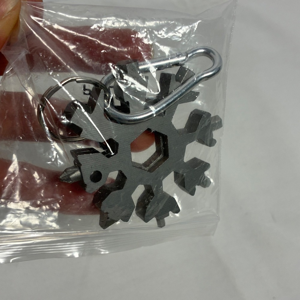 Multi-tool Snowflake 18-in-1 Keychain EDC Utility Camping Stocking Stuffer